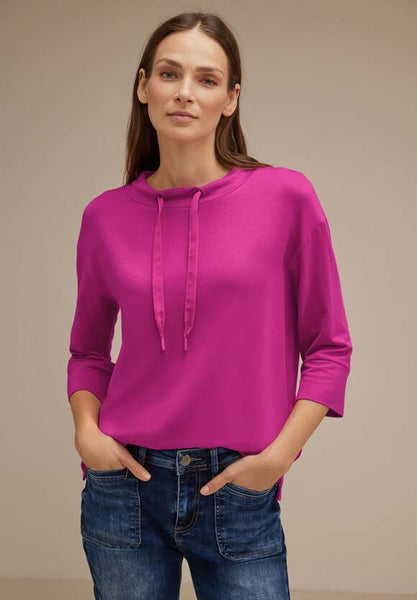 320776 BRIGHT COZY PINK Street One Sweat Top – Nina\'s Boutique