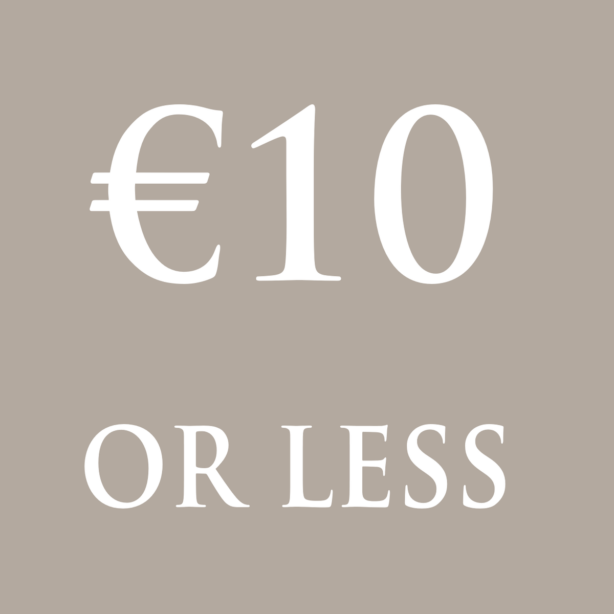 €10 or less