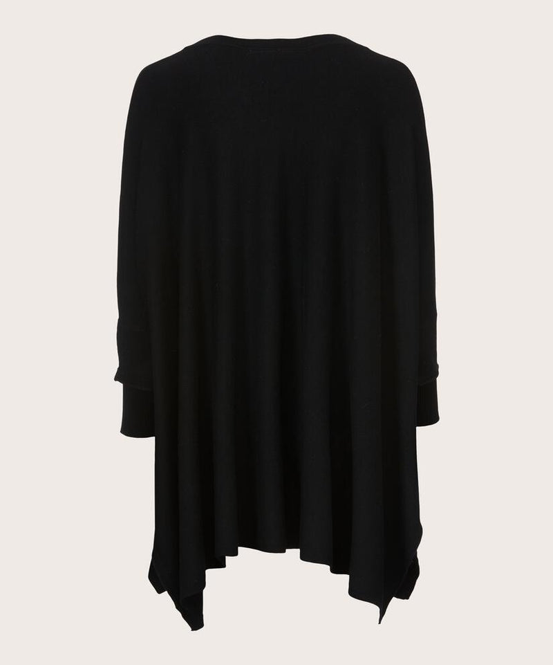 MASAI Black Fosna Poncho Style Sweater 1002018
