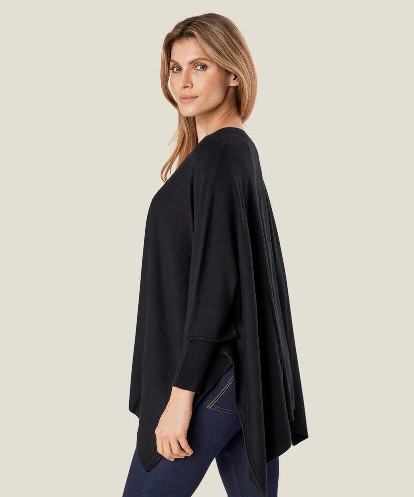 MASAI Black Fosna Poncho Style Sweater 1002018