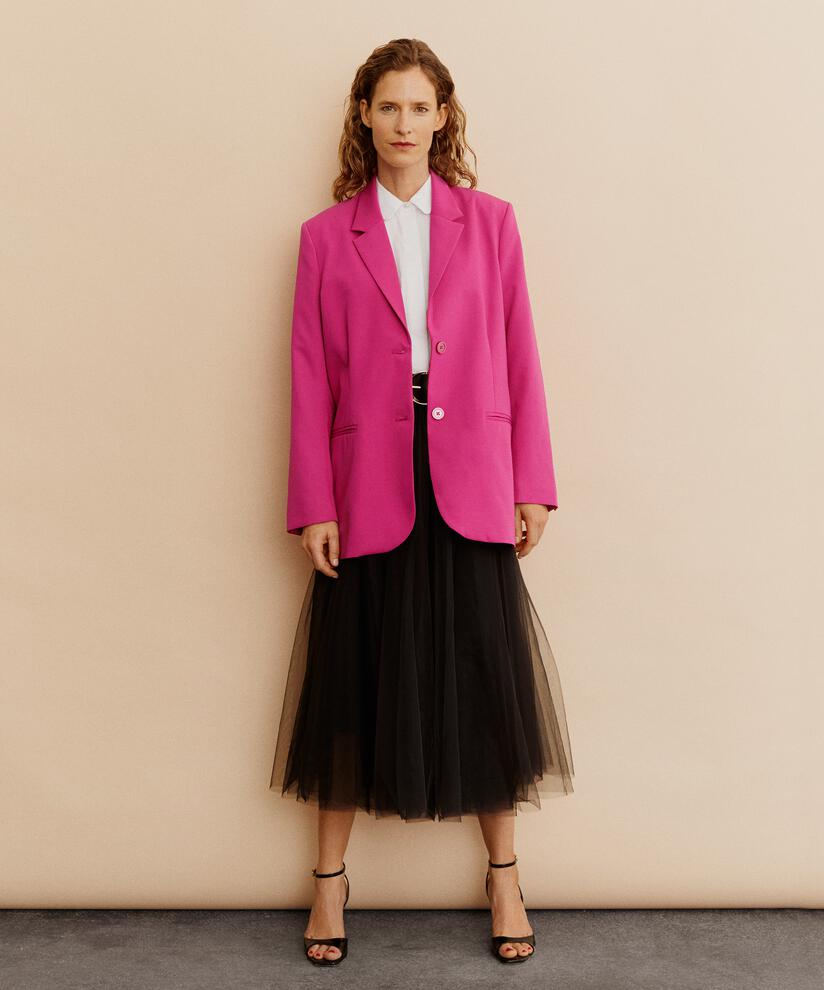 1009981 Black Scarlet Mesh Solid Skirt MASAI