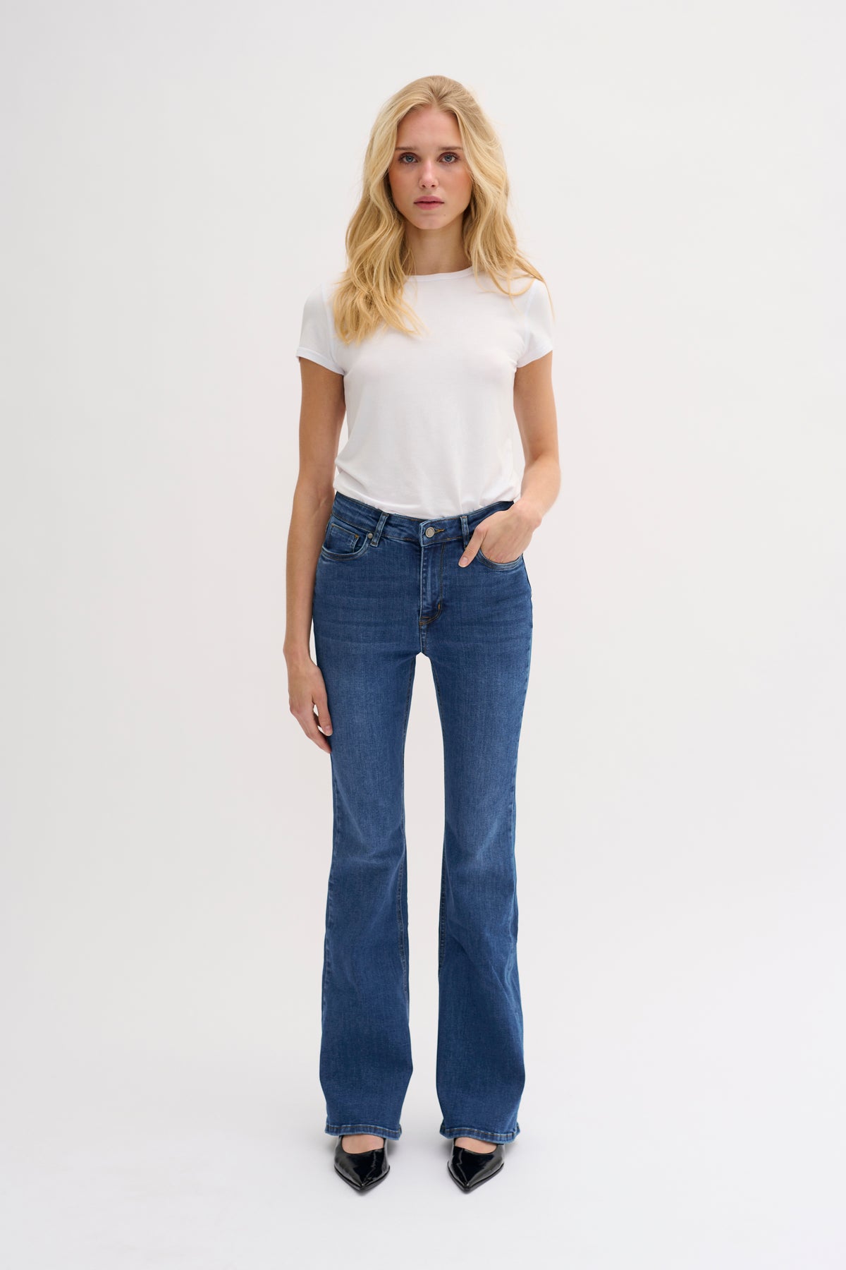 My Essential Wardrobe 10704358 The Dekota 148 High  Waist Bootcut  32  Leg