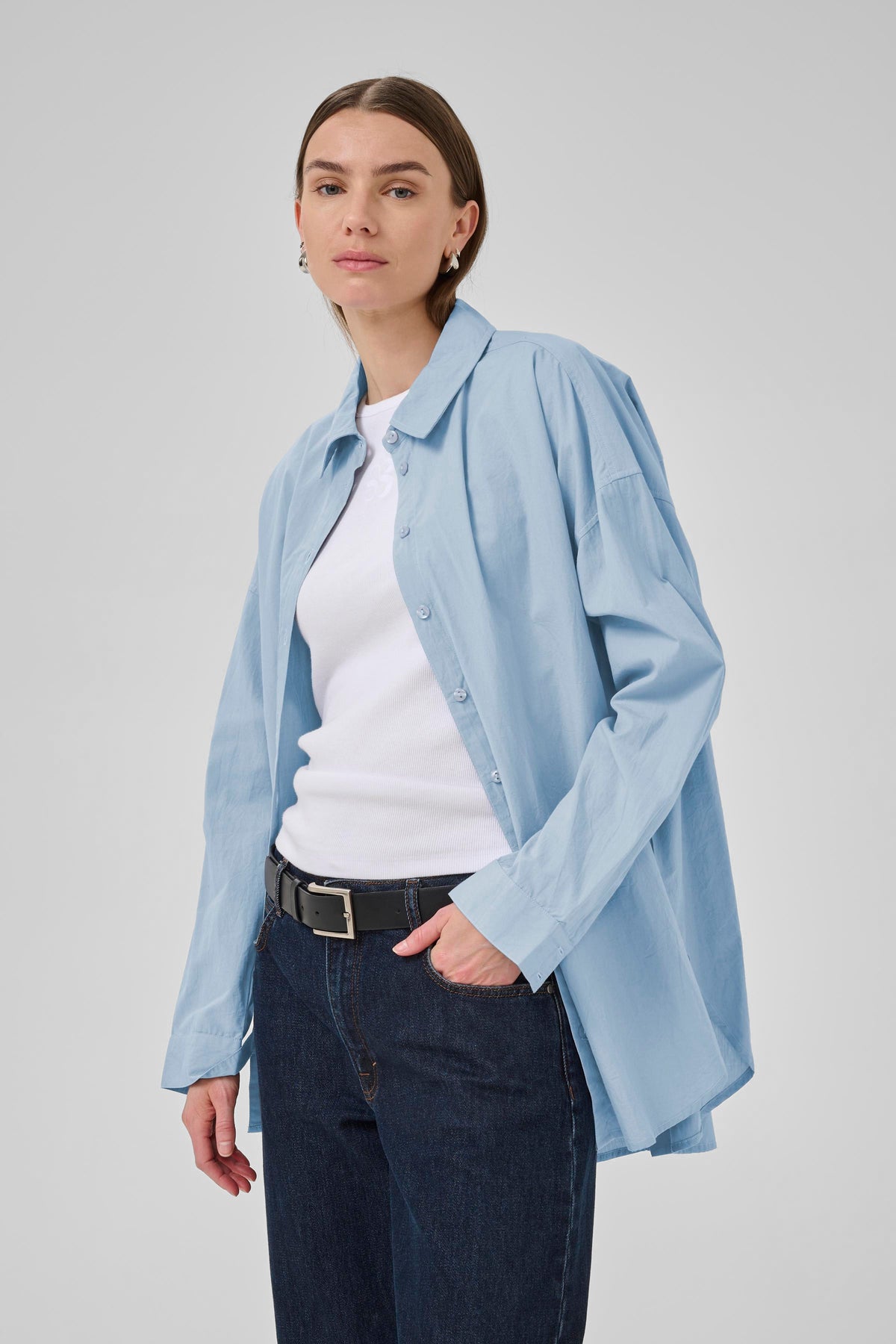 My Essential Wardrobe 10705021 Sunna Boxy Shirt Shirt l/s