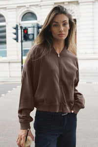 My Essential Wardrobe 10705247 Meta Short Sweat Jacket / Pullover