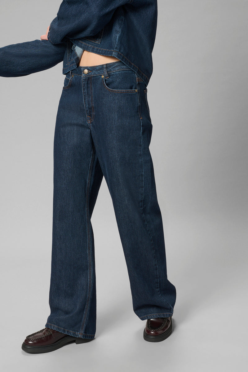 My Essential Wardrobe 10705267 Karli 139 High Wide Deco Denim Jeans