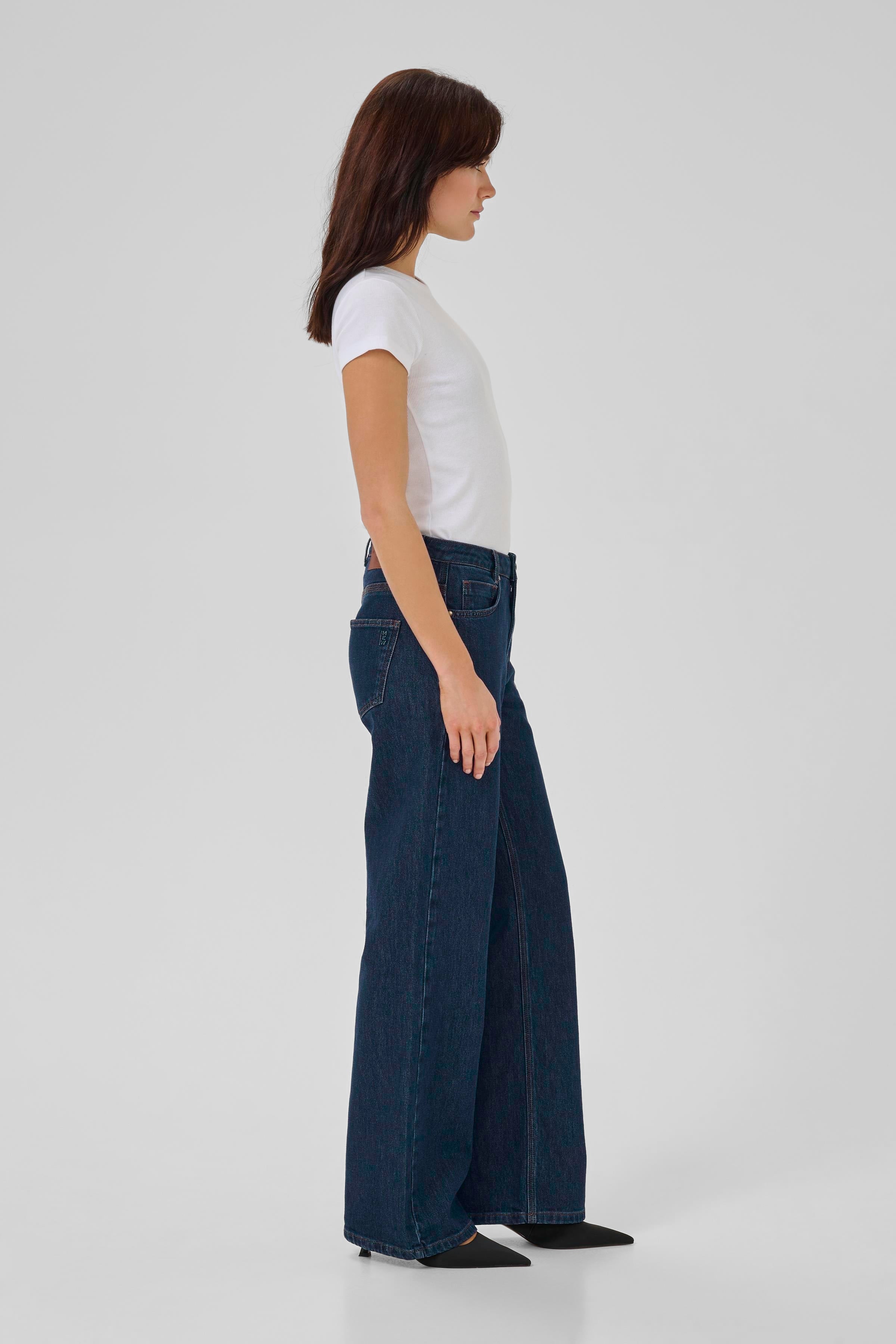 My Essential Wardrobe 10705267 Karli 139 High Wide Deco Denim Jeans