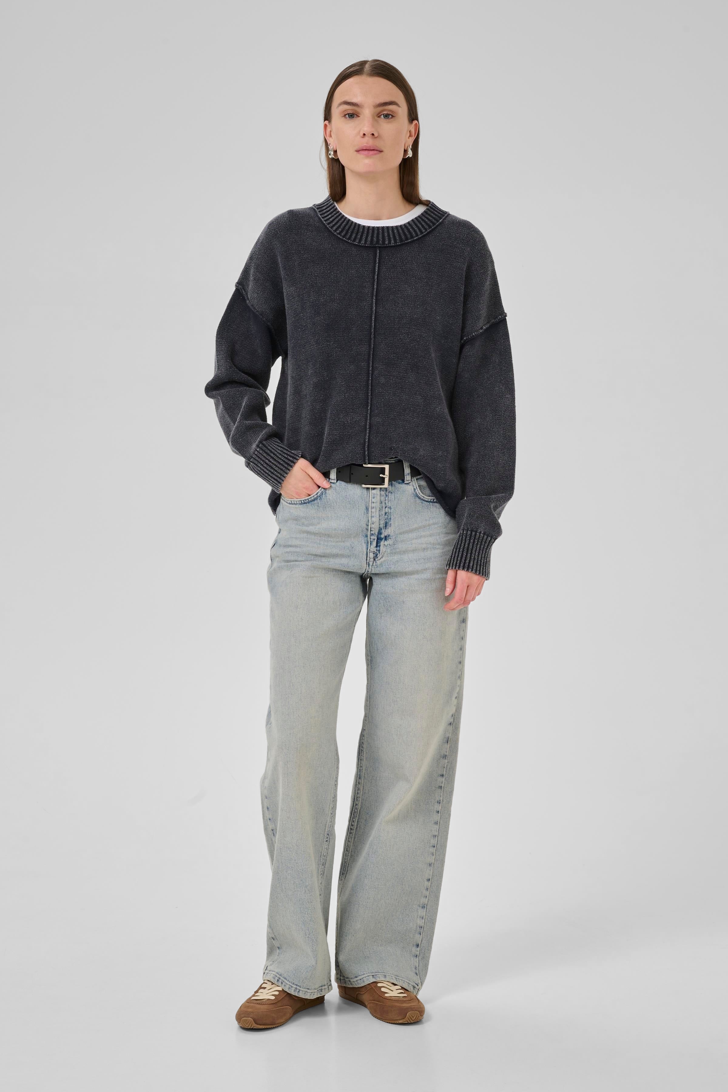 My Essential Wardrobe 10705285 Ash RN Knit Pullover Knit Pullover