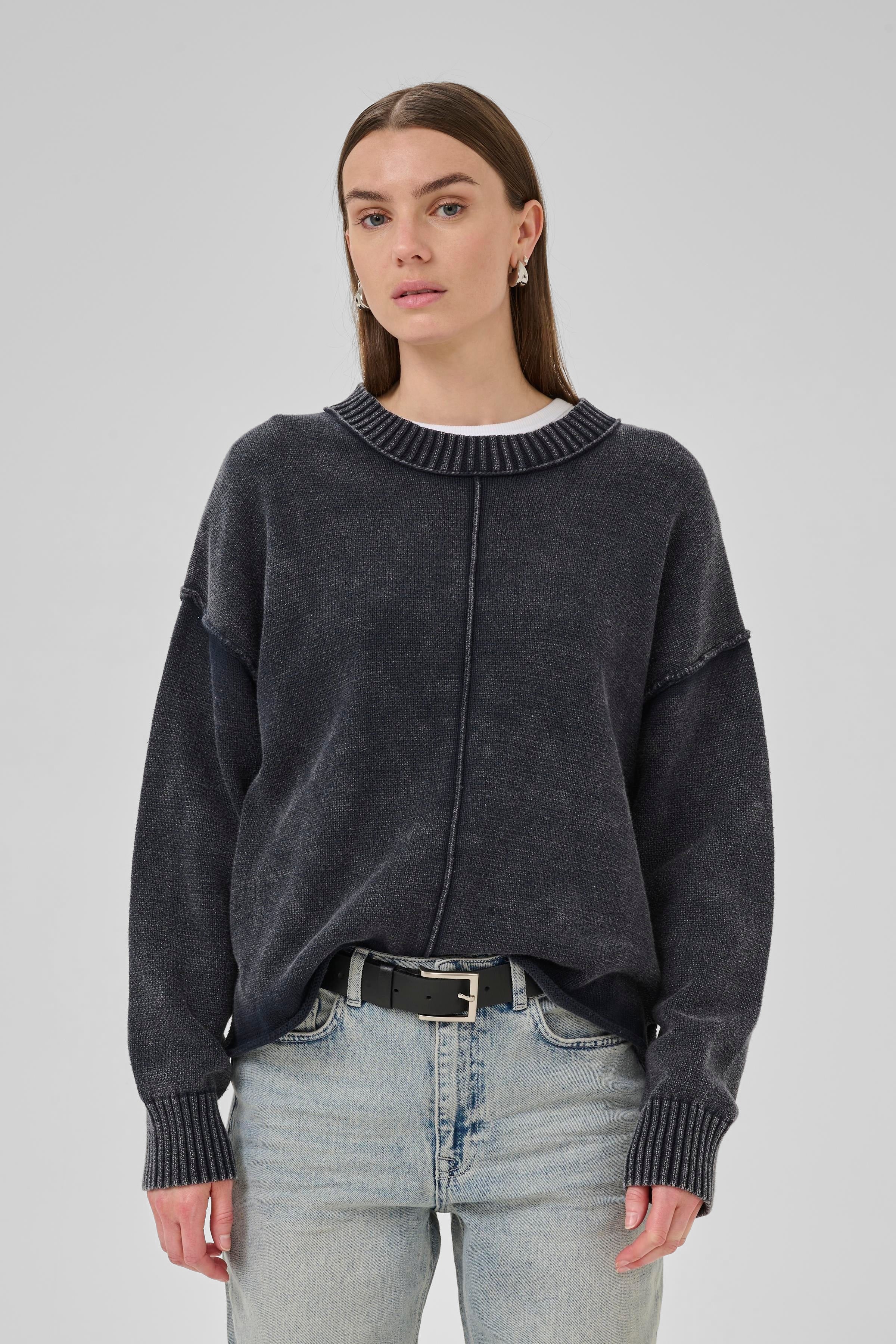 My Essential Wardrobe 10705285 Ash RN Knit Pullover Knit Pullover