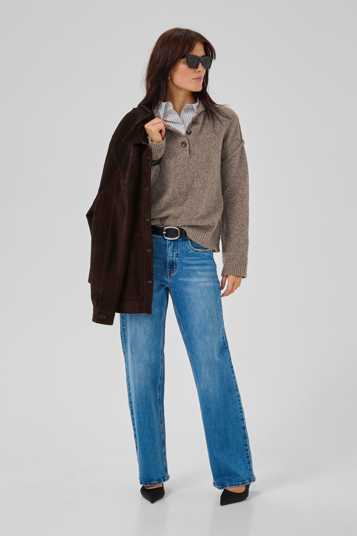 My Essential Wardrobe 10705312 Paloma Polo Pullover Knit