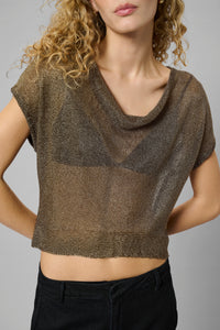 My Essential Wardrobe 10705368 Olly Knit  Waterfall Top