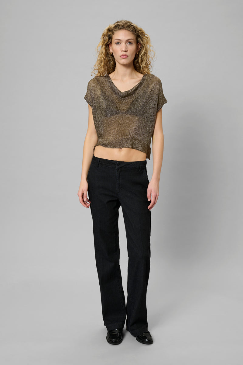 My Essential Wardrobe 10705368 Olly Knit  Waterfall Top