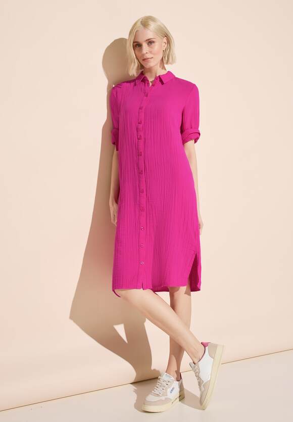 143849 Magnolia Pink - Robe chemise en coton Street One