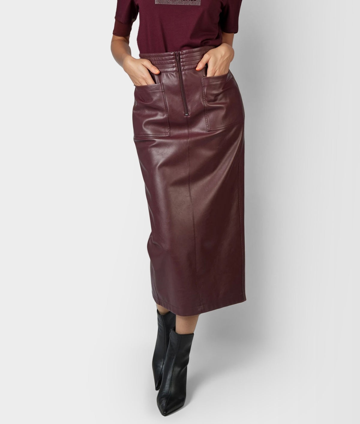 Marc Aurel 2330-2020-92699 Pleather Skirt