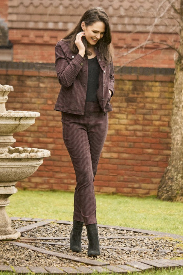 Pinns 302 CT Buttercup Slim Leg Bengaline Ankle Grazer With Back Split