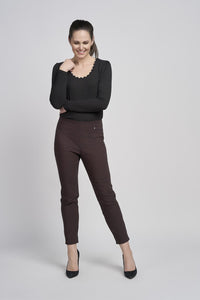 Pinns 302 CT Buttercup Slim Leg Bengaline Ankle Grazer With Back Split