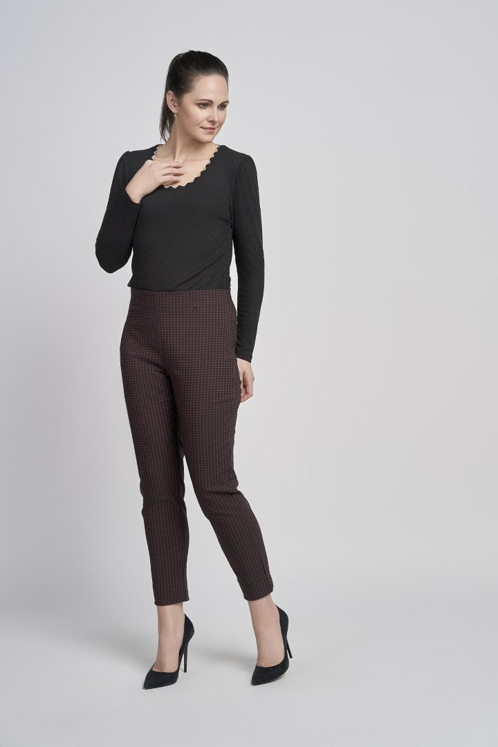 Pinns 302 CT Buttercup Slim Leg Bengaline Ankle Grazer With Back Split