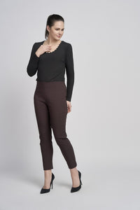 Pinns 302 CT Buttercup Slim Leg Bengaline Ankle Grazer With Back Split