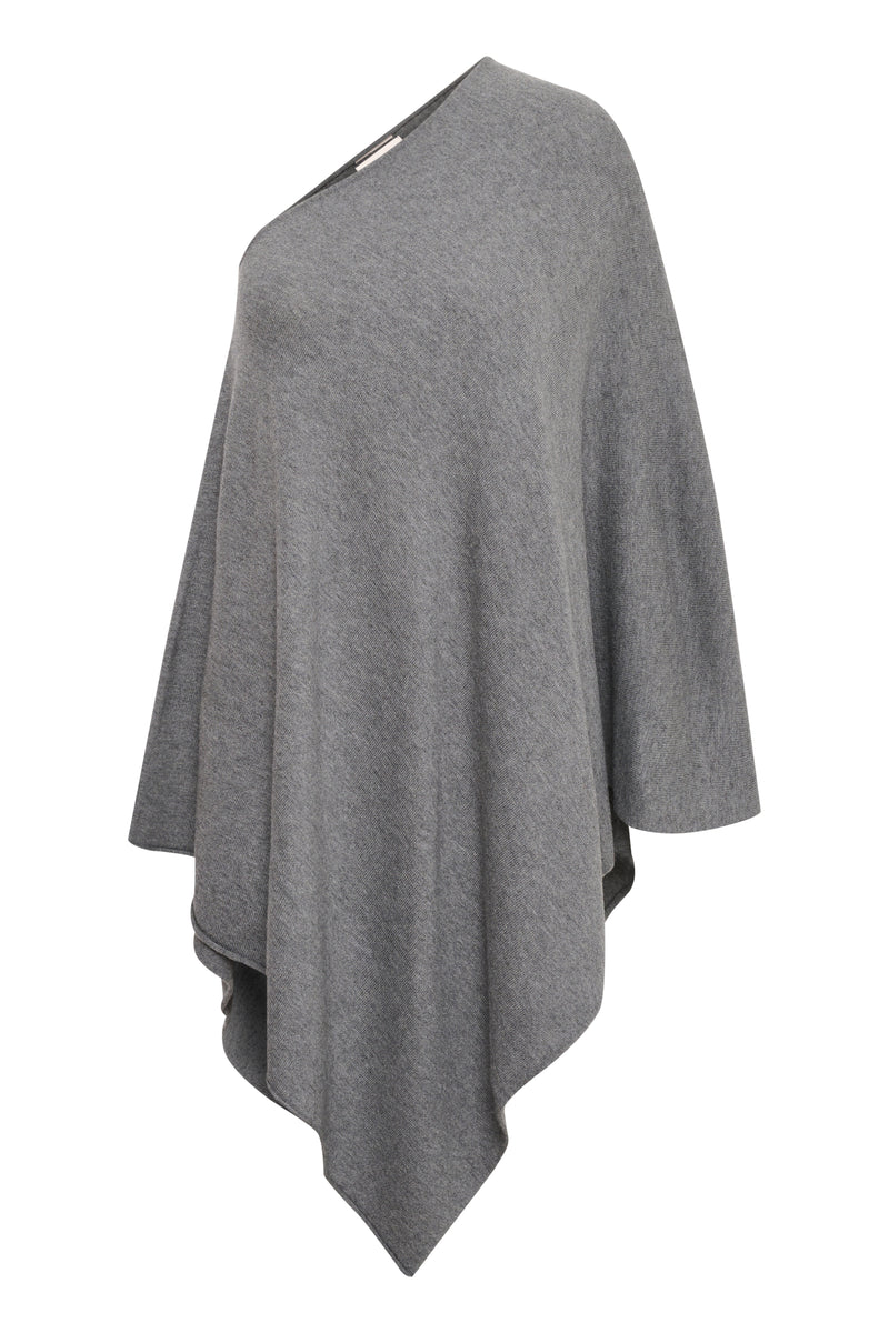 Part Two 30301357 Kristanna Poncho Grey Melange