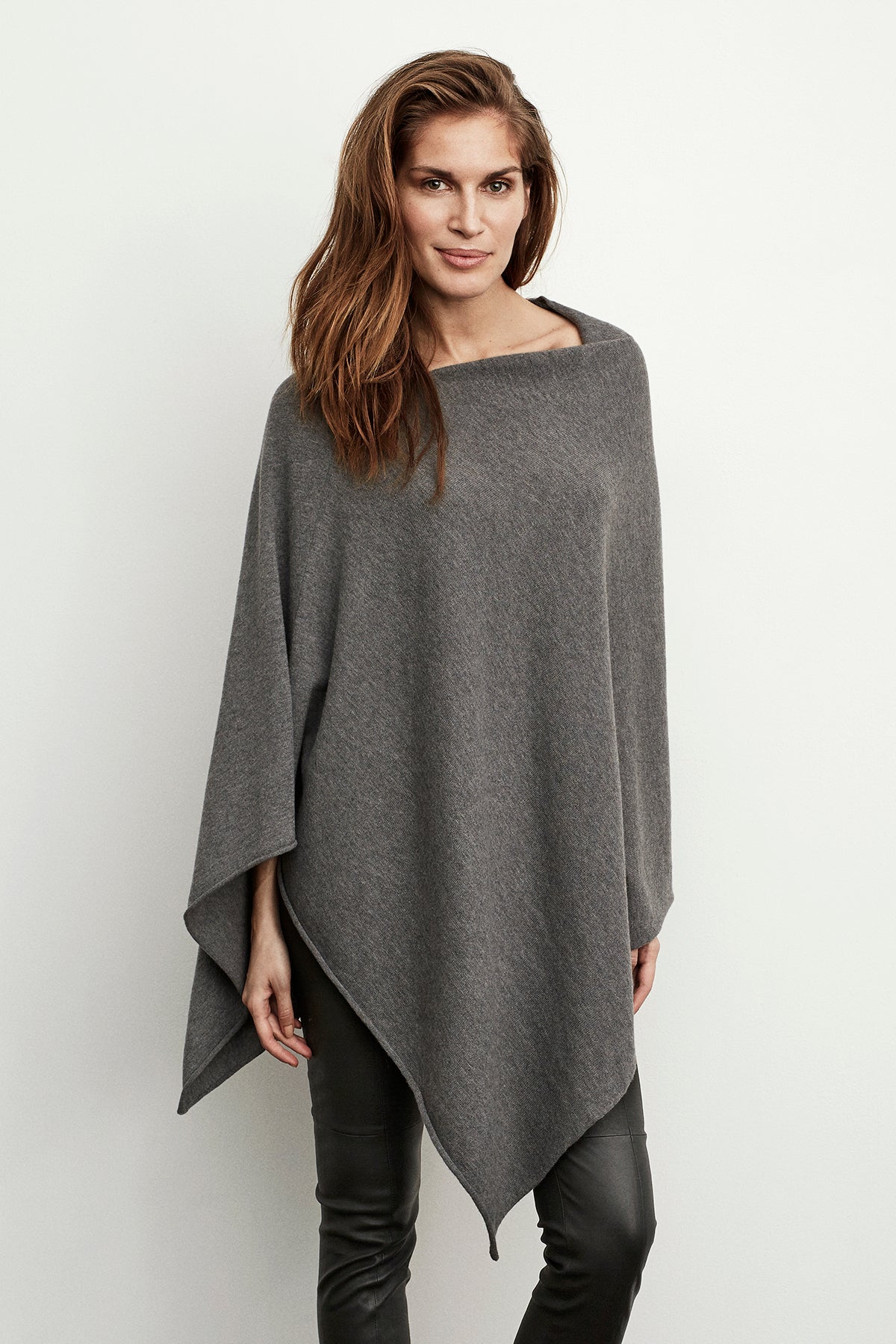 Part Two 30301357 Kristanna Poncho Grey Melange