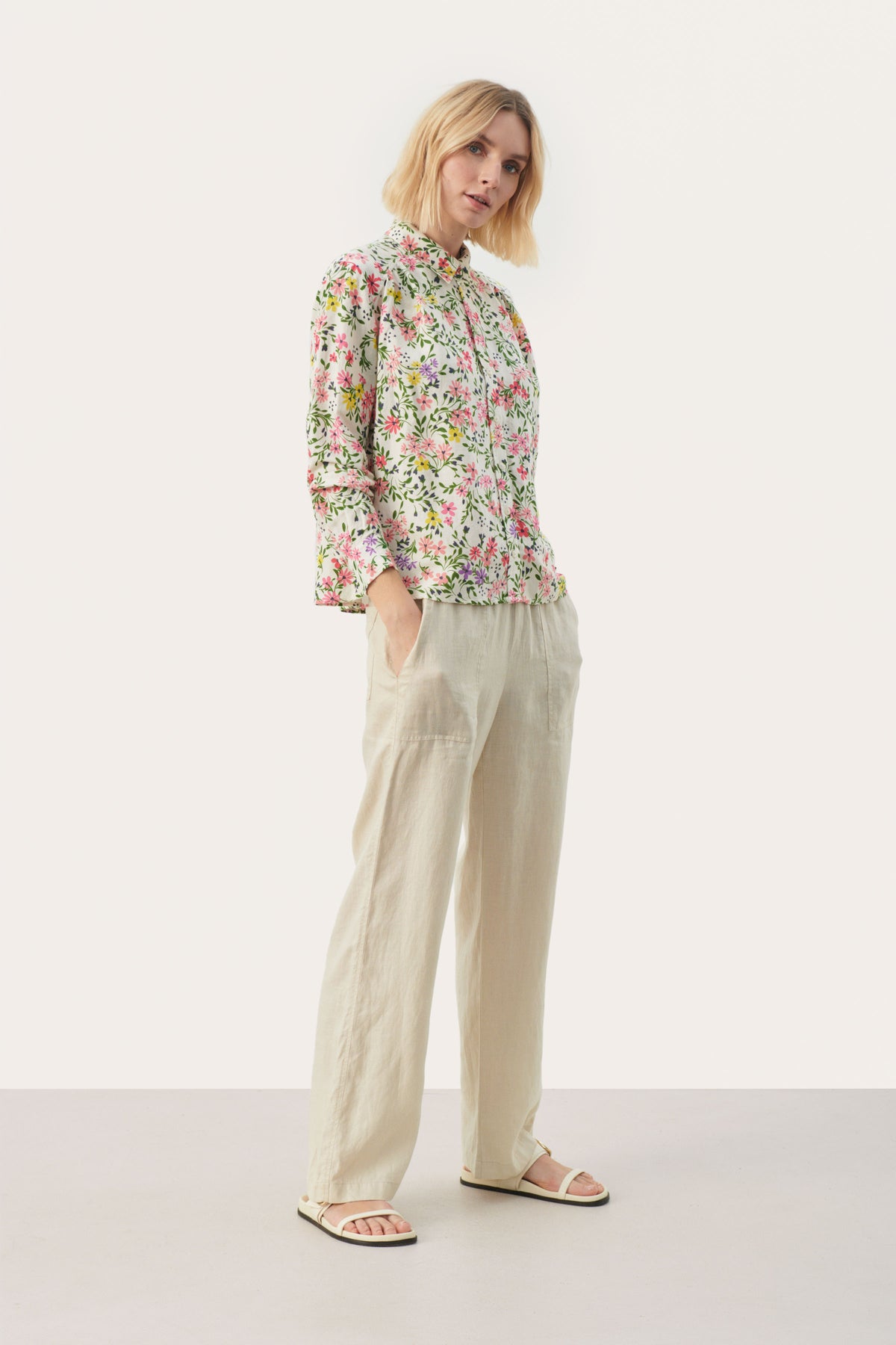 30308519 Multi Flower Print Elvera Shirt