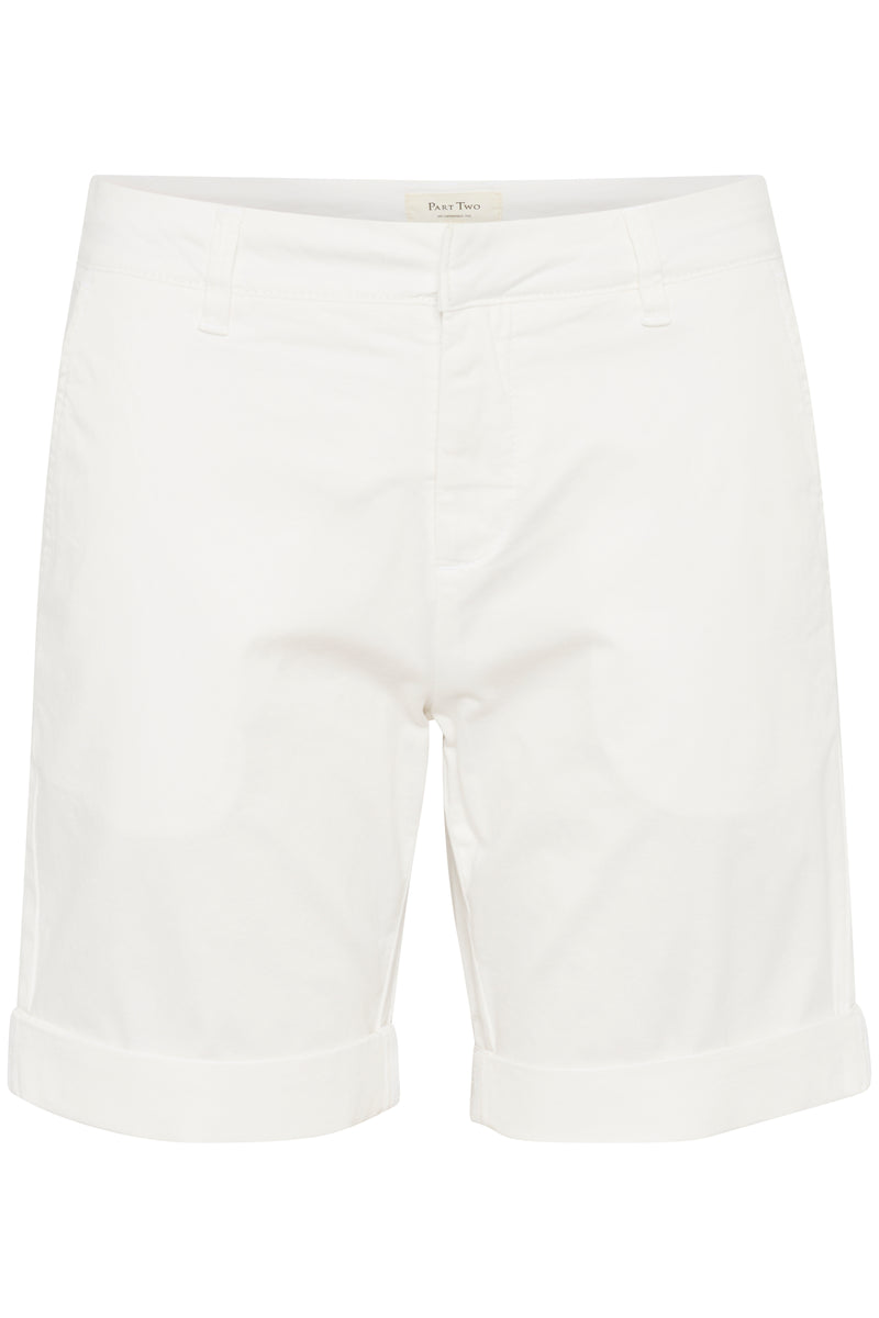 30308683 BRIGHT WHITE Part Two woven chino style short