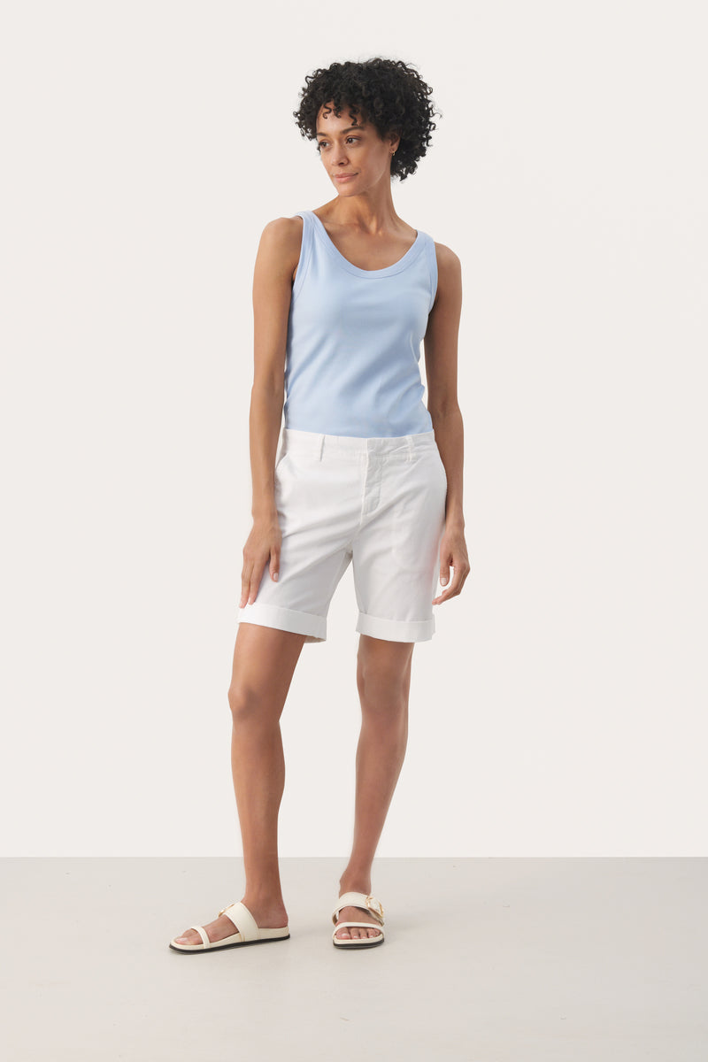 30308683 BRIGHT WHITE Short style chino tissé Part Two