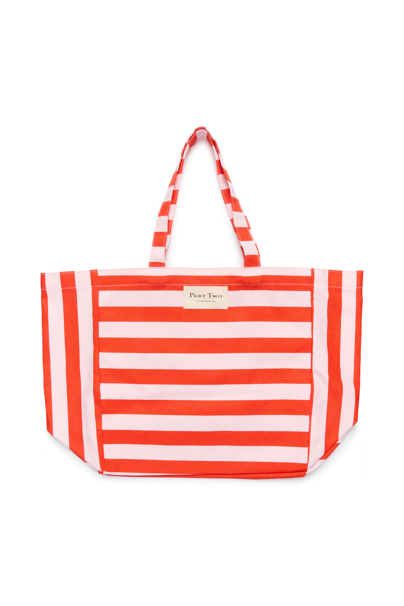 30308697 Mandarin Red Stripe Part Two Gisele Bag