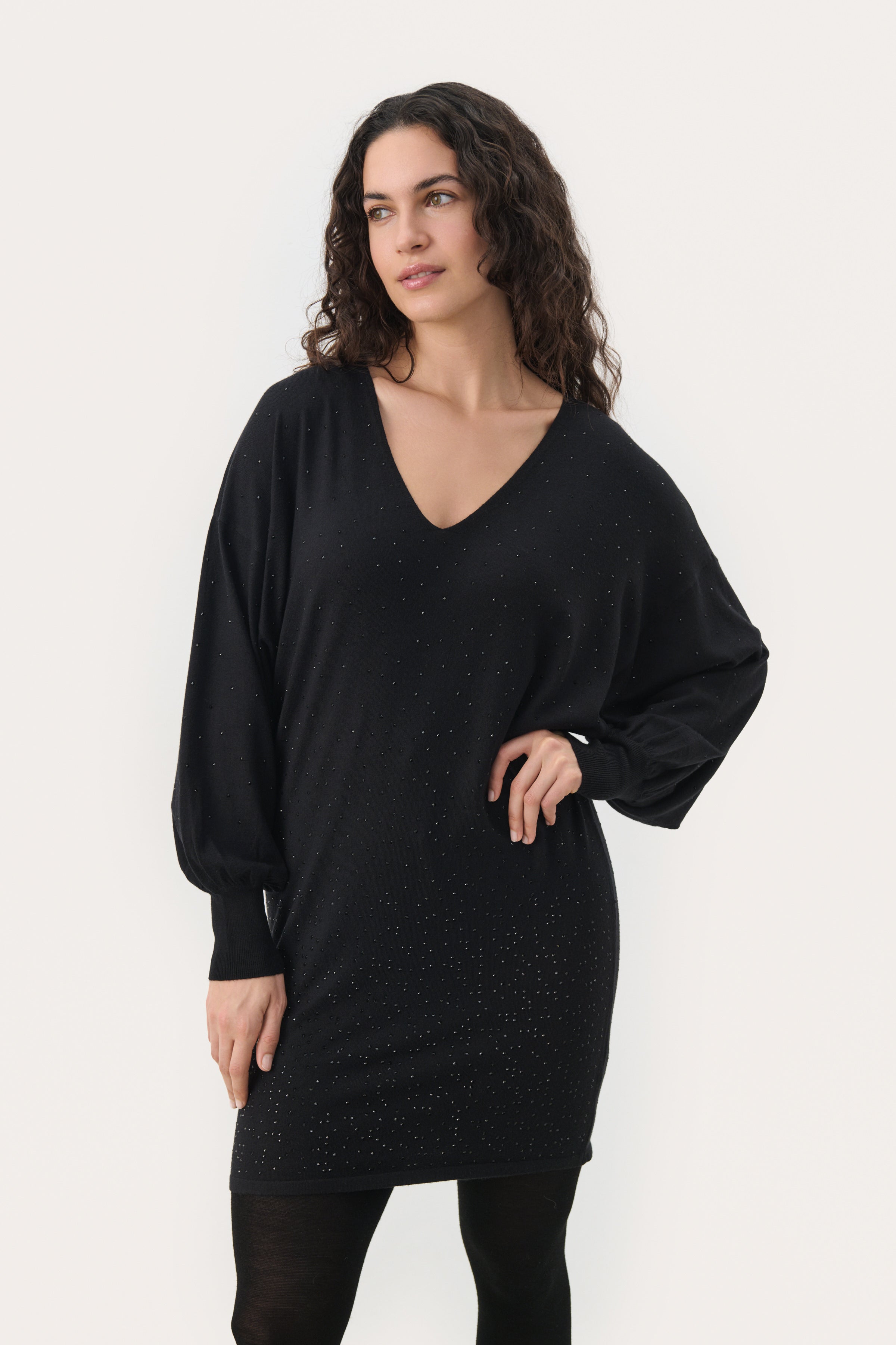 30309110 Schwarzes Strass-Kleid Macey, Teil Zwei