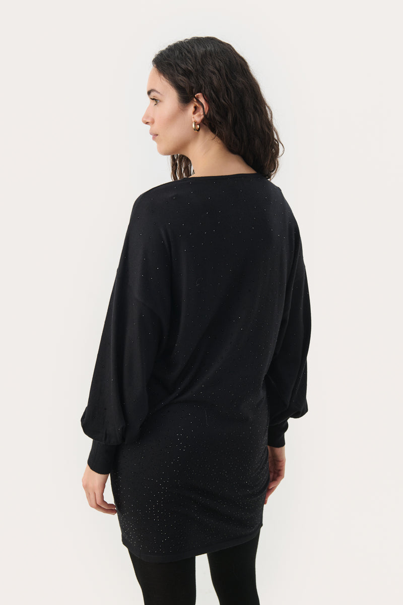 30309110 Schwarzes Strass-Kleid Macey, Teil Zwei