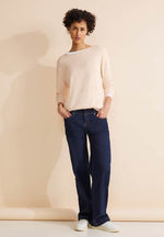 321024 LUCID WHITE Street One Loose Knit Look Top