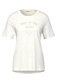 321311 VANILLA WHITE Cecil Print Tee Shirt