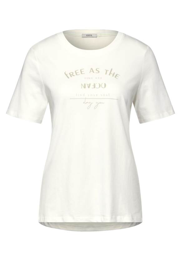 321311 T-shirt imprimé Cecil BLANC VANILLE
