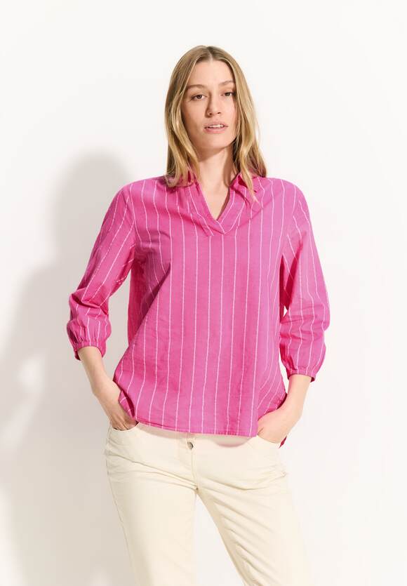 344759 Bloomy Pink Washed Stripe Blouse