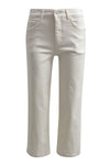 41-2247-2191-A OFF WHITE Cullotte pant with deco side seams ( 5 pocket)