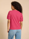 440364 MID PINK White Stuff Bella Broderie Mix Top
