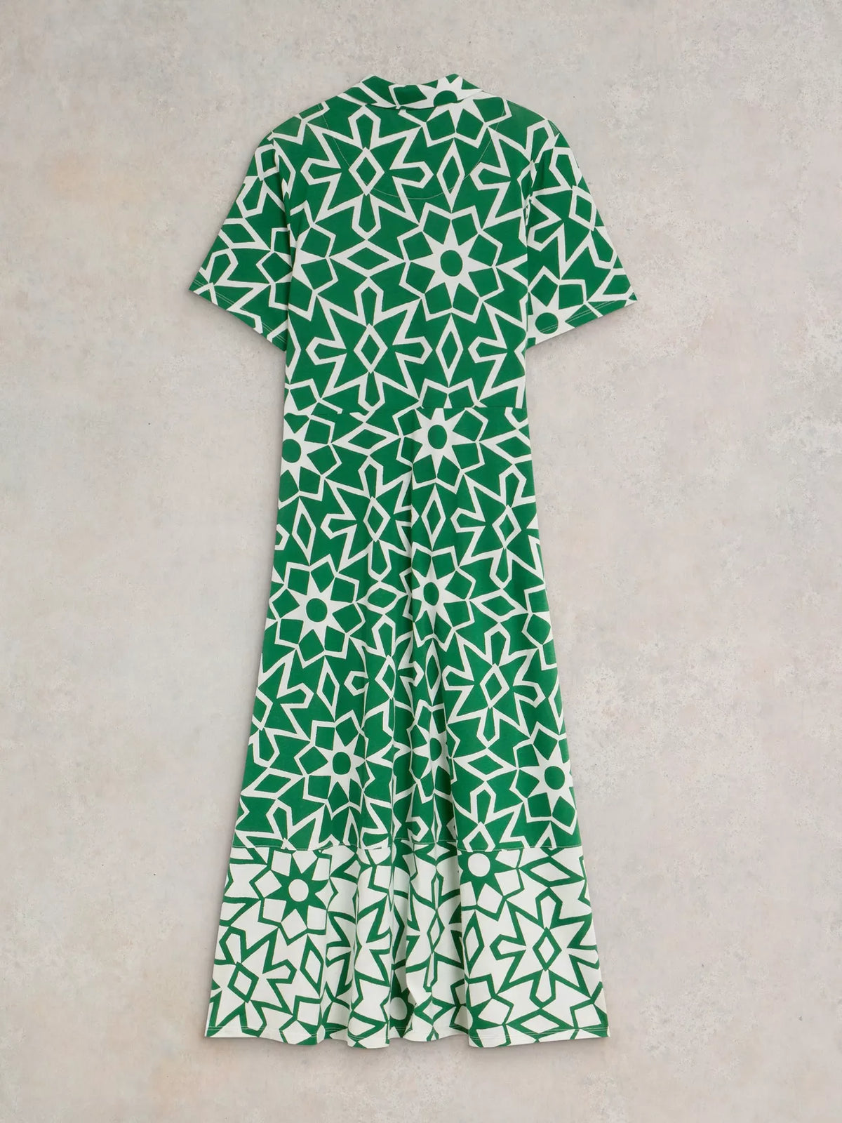 440473-A Green Print White Stuff Rua Shirt Dress