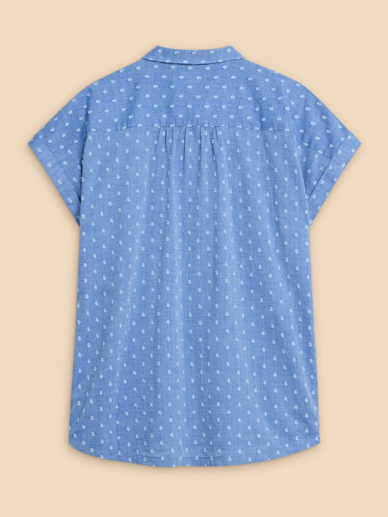 440875 BLUE MULTI Ellie organic cotton shirt White Stuff