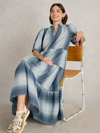 443526 Halle Stripe Maxi Dress White Stuff