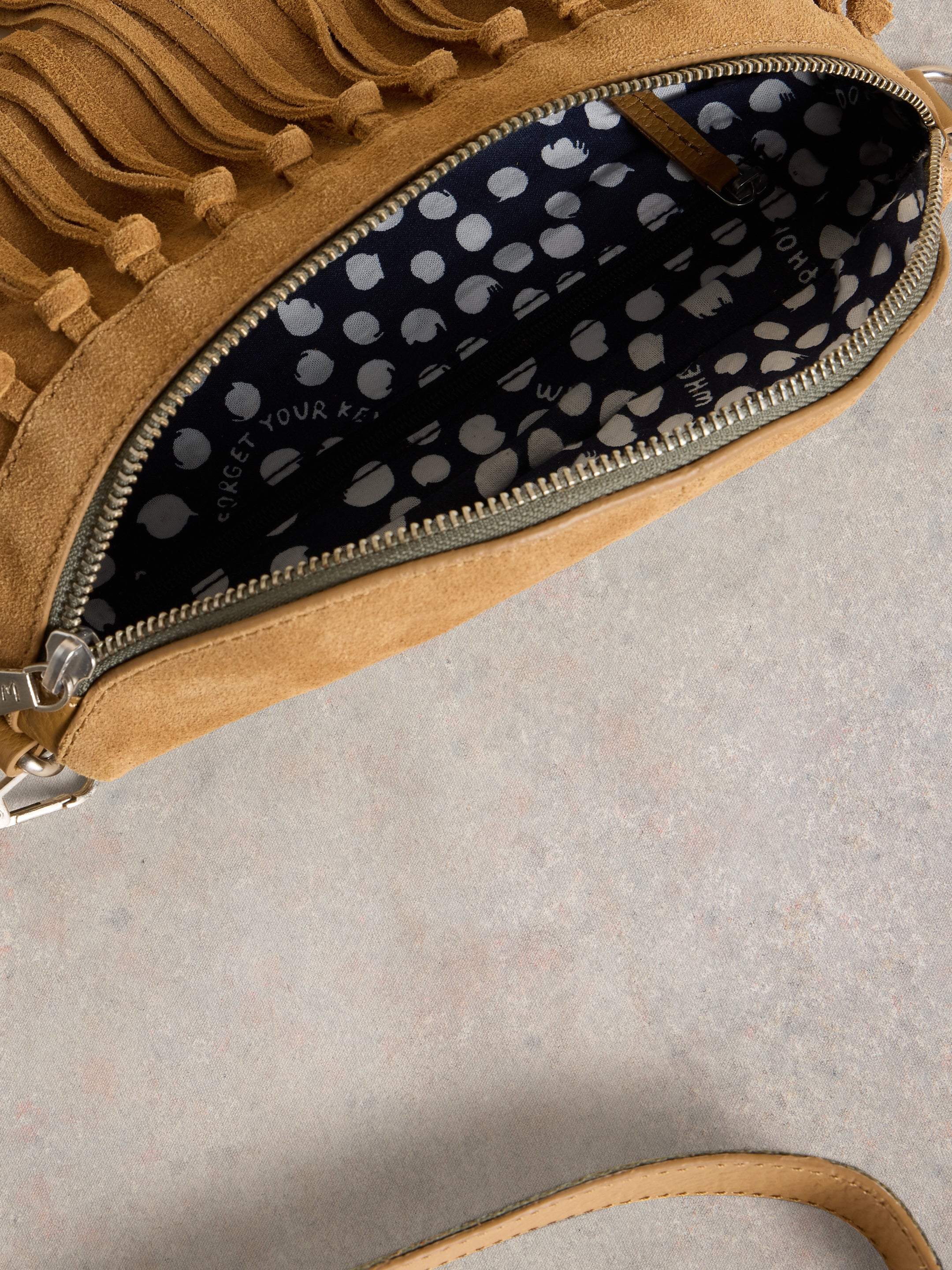 Sac bandoulière à pompons White Stuff 444006 Mini Sebby