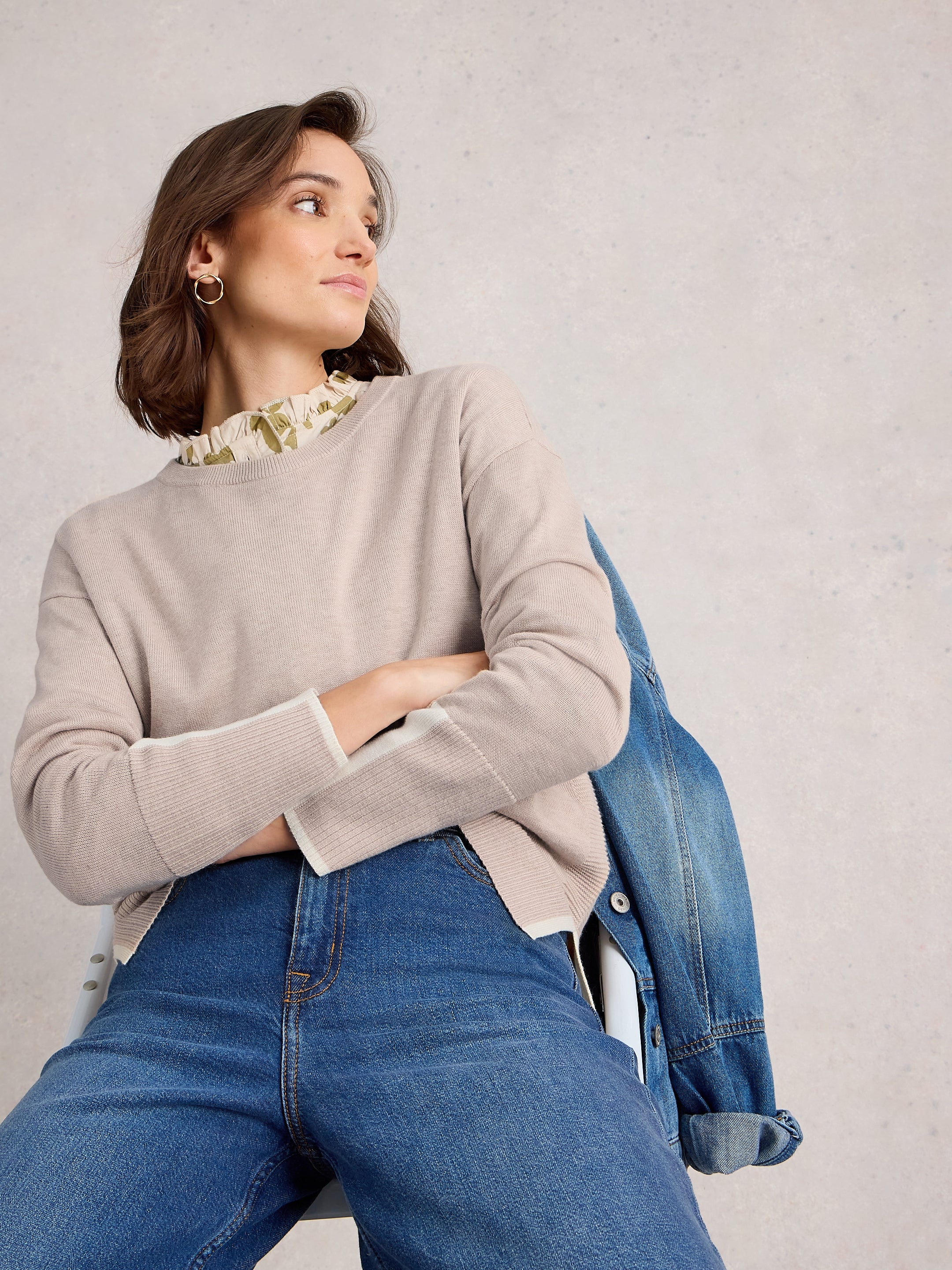 White Stuff 444046 Olive Jumper