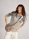 White Stuff 444047 Olive Print Jumper