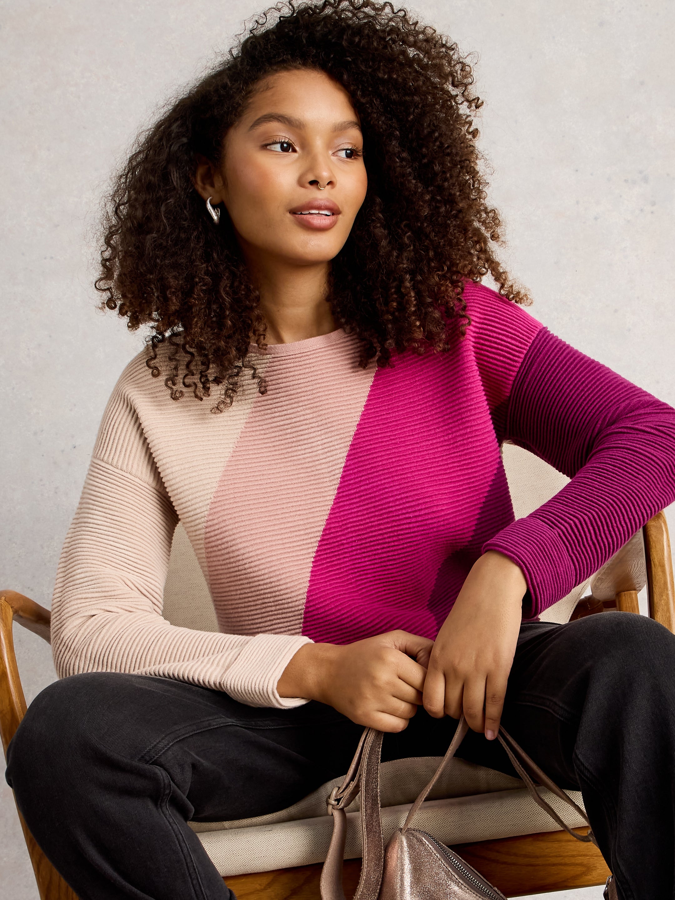 White Stuff 444052 Jana Col Block Jumper