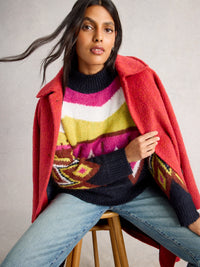 White Stuff 444073 Alice Abstract Jumper