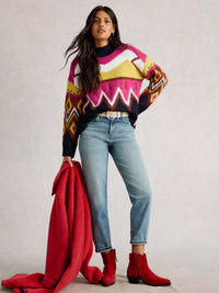 White Stuff 444073 Alice Abstract Jumper