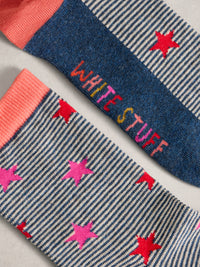 White Stuff 444137 Pattern Ankle Sock