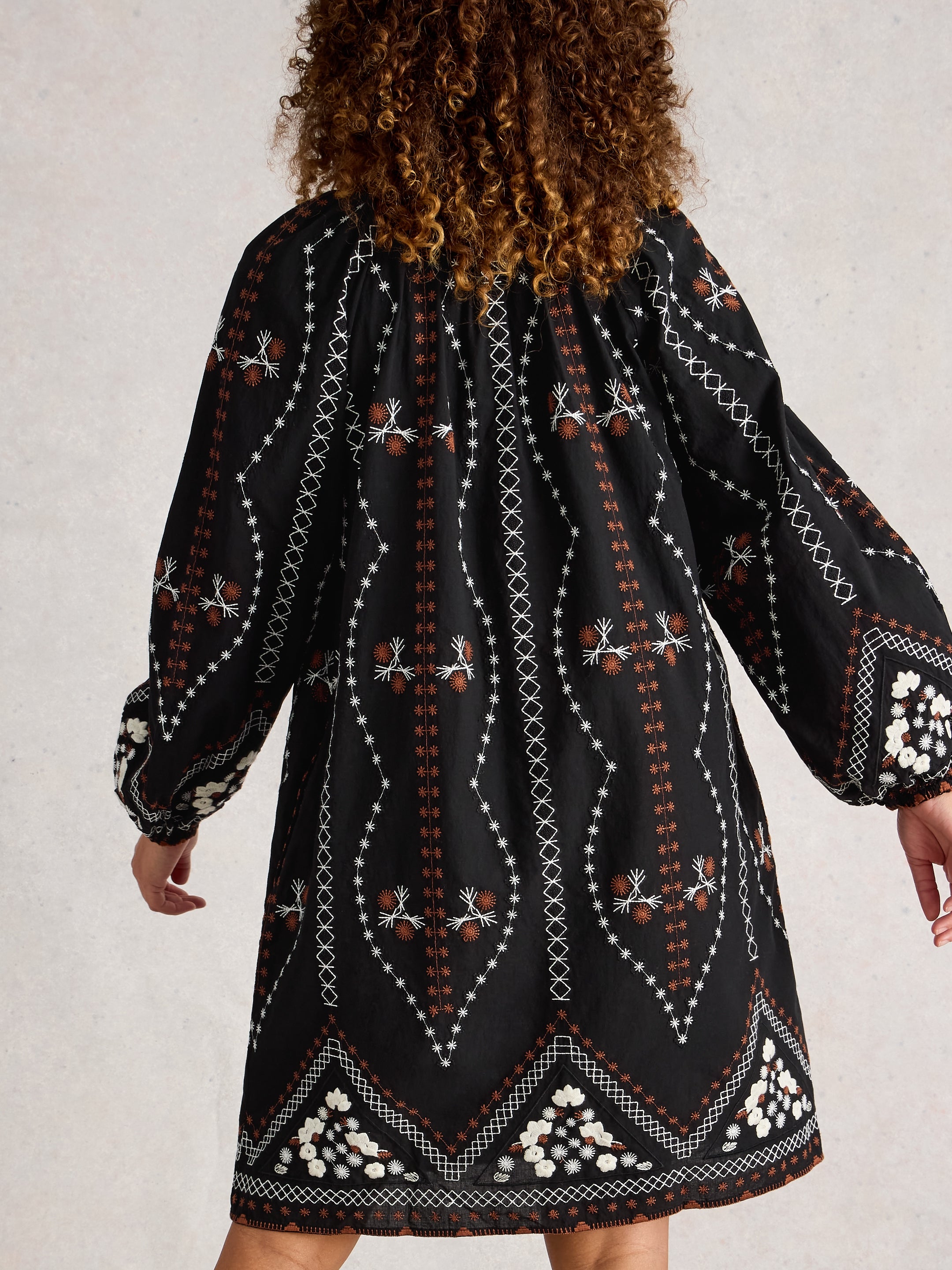 White Stuff 444296 Aurora Embroidered Dress