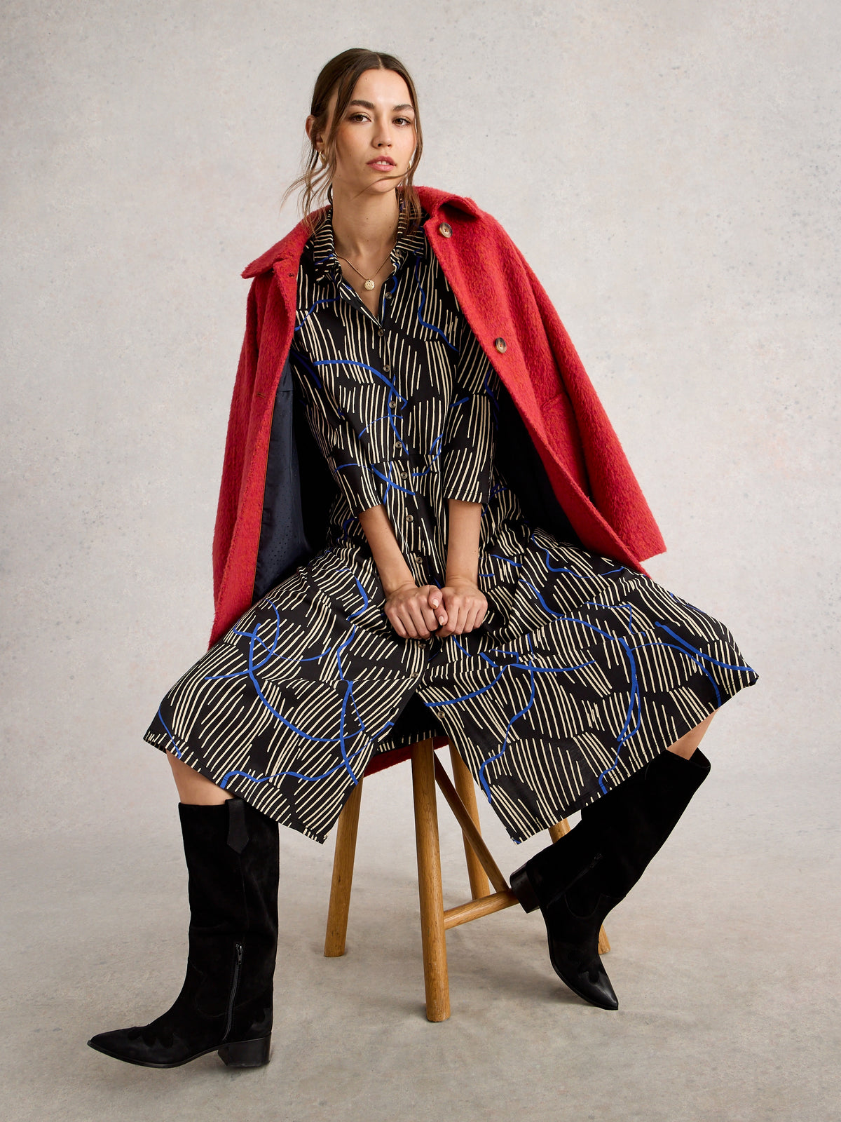 White Stuff 444340 Rua Jersey Shirt Dress