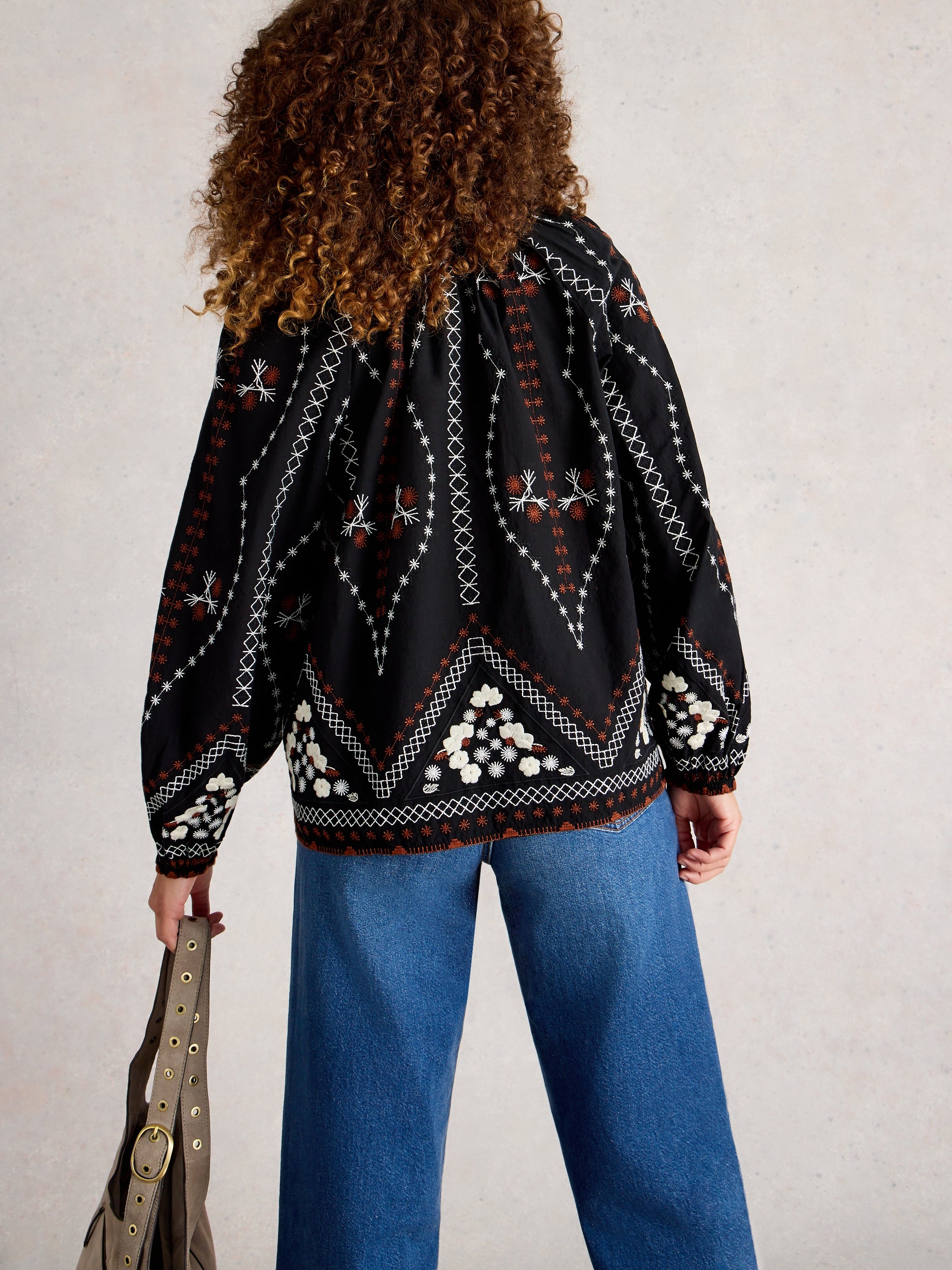 White Stuff 444356 Aurora Embroidered Top