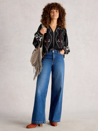 White Stuff 444356 Aurora Embroidered Top