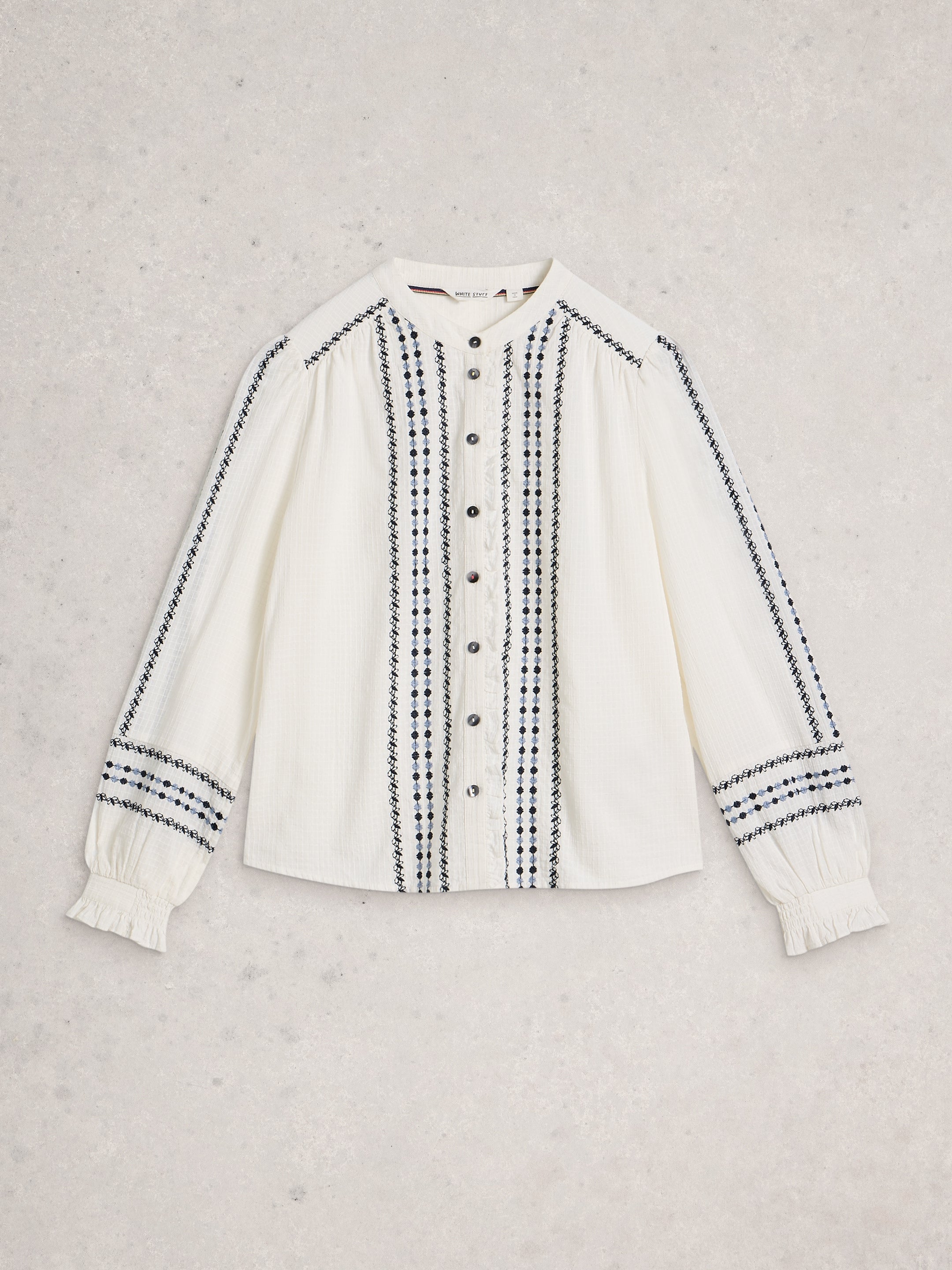 White Stuff 444367 Naomi Embroidered Shirt